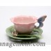 August Grove Ramey Pink Rose Cup and Saucer Procelain Set AGTG1315